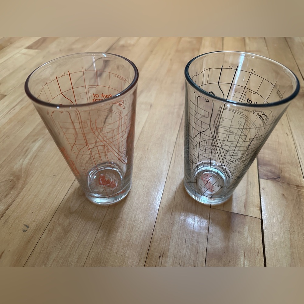 Uncommon Goods MLB Orioles Ballpark Pint Glasses - Set of 2